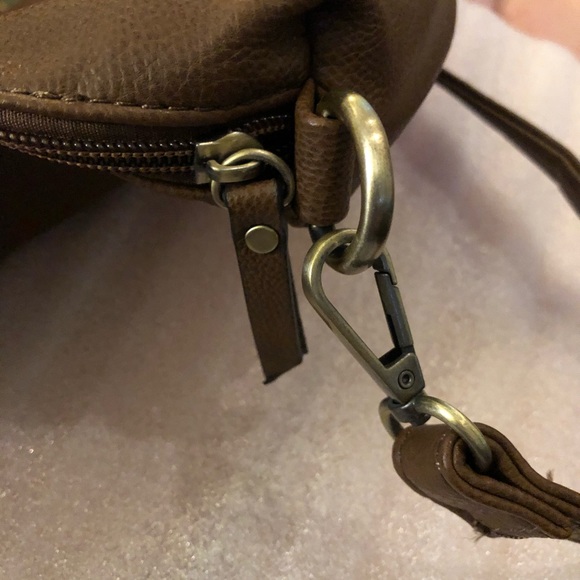 Joy Susan Crossbody Bag Brown Pebbled Texture EUC - Picture 6 of 12